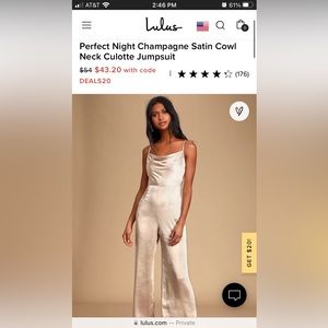 Lulus jump suit Size large.